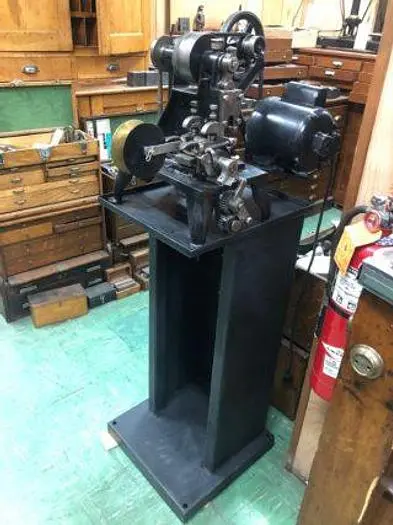 3398-385 Wm.H.Baker Antique Blanking Press with Mechanical Indexing Roll Feed – Circa 1890
