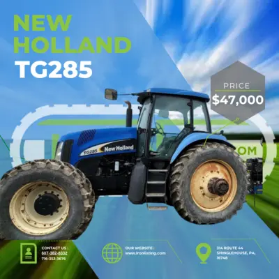 NEW HOLLAND TG285 Agriculture Equipment | Iron Listing (1)