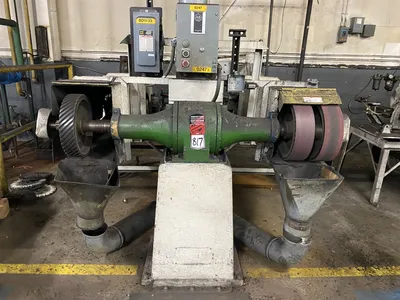USED Setco SPL, CAN BE USED WITH (2) GRINDING BELTS PER SIDE