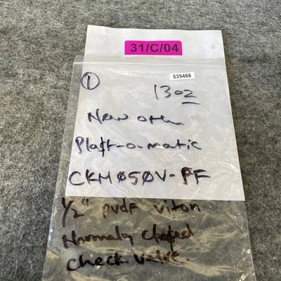 New | in-Stock Plast-O-Matic CKM050V-FF Valves/Fittings California US | Davliegogo LLC #1732635