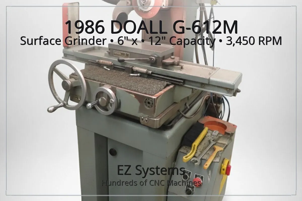 Used 1986 DOALL G-612M Reciprocating Surface Grinders Oregon US | [EZ] EZ Systems #1281259