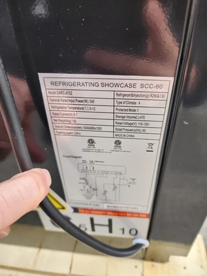 NEW Spartan Refrig SCC-60