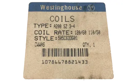 NEW WESTINGHOUSE 505C633G01 COIL 120V 60HZ CWWAS