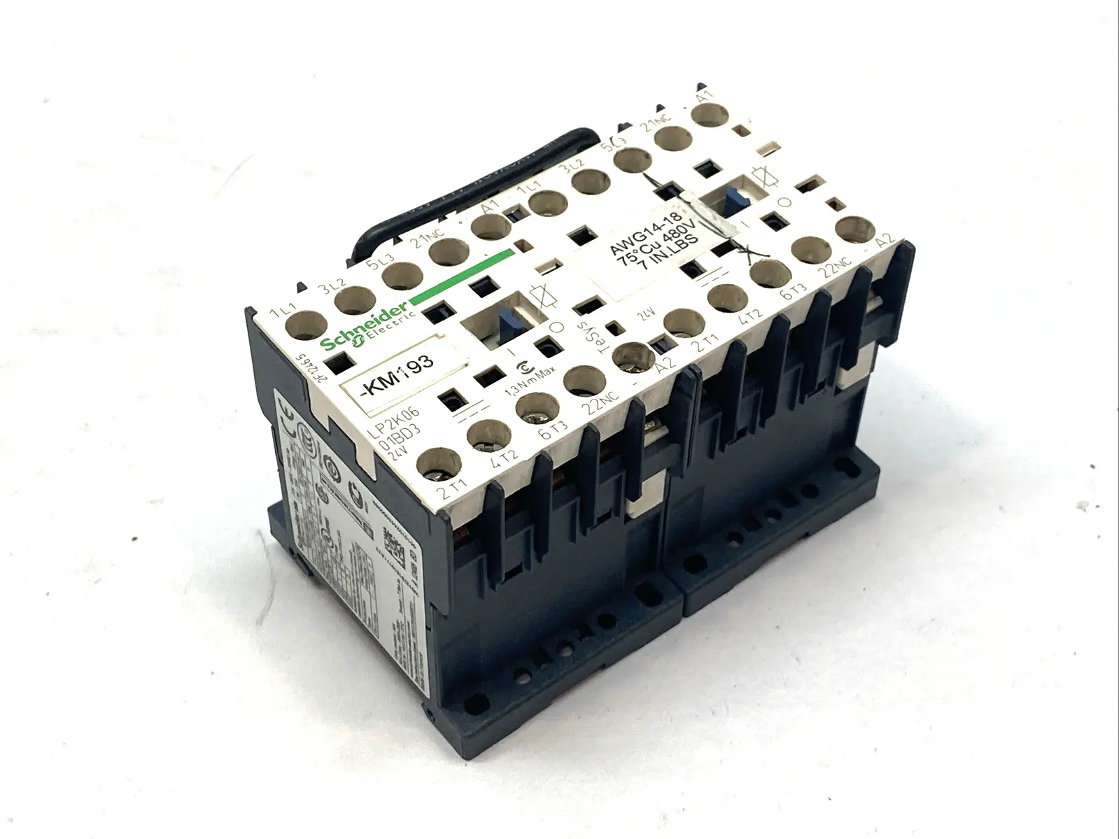 Used Schneider Electric Reversing Contactor 24V w/ GV2-AF01 PLC Contactors Michigan US | Maverick Industrial Sales #1401836