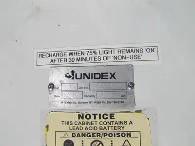 Unidex 250 lbs Electric Material Lift 31" Height 24" x 24" Platform 12V Battery