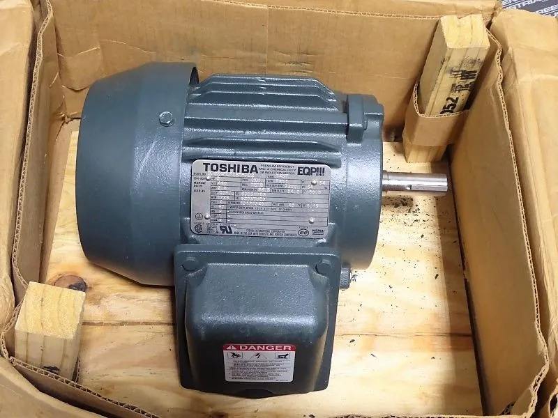 2 HP Toshiba B0024FLF1BMHD02 Induction Motor 460V 1735 RPM 4 Pole New