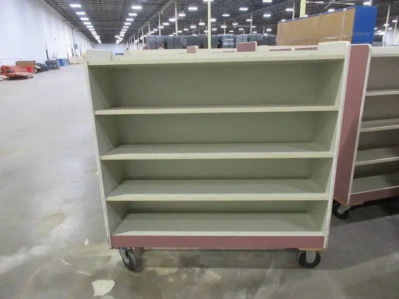 WOODEN ROLLING WAREHOUSE CARTS