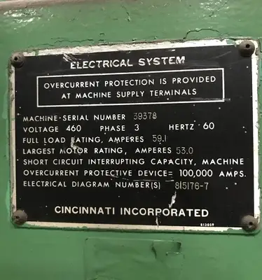 USED CINCINNATI 3DL12