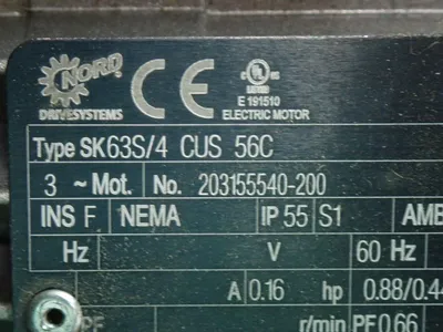 New | in-Stock NORD DRIVE SYSTEMS SK63S/4 CUS 56C Motors (misc) Ohio US | HGR 24 #1089567
