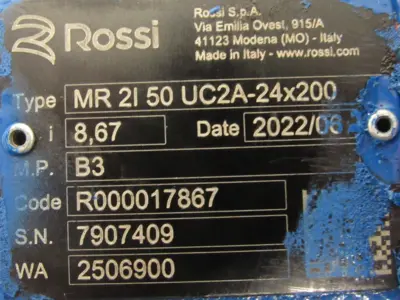 NEW ROSSI MR2I50UC2A-24×200 SPEED REDUCER MR2I50UC2A24200