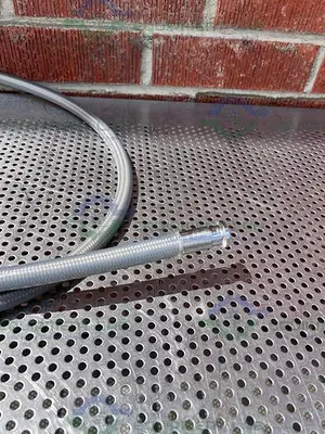 USED SANI-TECH WEST 96" STAINLESS STEEL FLEXIBLE BRAIDED HOSE 1/2" SANITARY FITTING