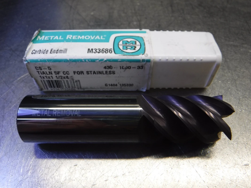 Metal Removal 1" 5 Flute Carbide Endmill 1" Shank M33686 (LOC2064A)