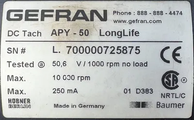 GEFRAN APY-50 Test & Measurement Equipment | ESS Industrial Equipment Sales (3)