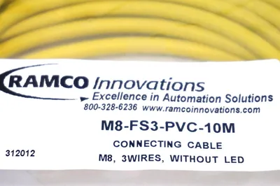 NEW RAMCO M8-FS3-PVC-10M CONNECTING CABLE M8FS3PVC10M