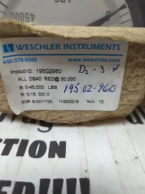 New | in-Stock WESCHLER 19502960 Meters - Misc Ohio US | Surplus Asset Holdings #1236054