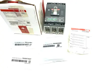 USED ABB SACE TMAX CIRCUIT BREAKER XT4N 250 EKIPLS/I IN=250A3PFFUL/CSA