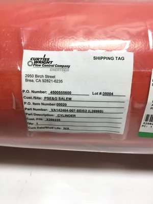 Curtiss Wright X298235 – CB-725-SR40-S Red Cylinder