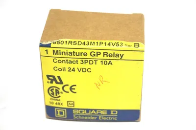 3 NEW SQUARE D 8501-RSD43M1P14V53 SER. B RELAYS 8501RSD43M1P14V53