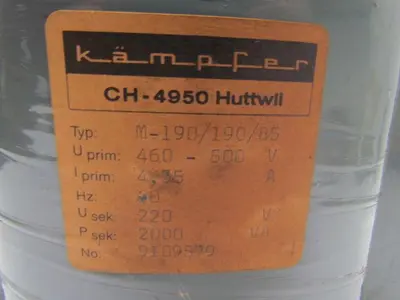 Kampfer Transformer Type M-190/190/85