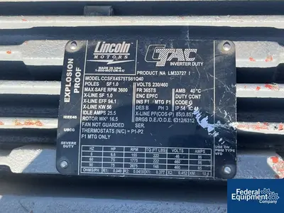 USED 3V Tech 5,000 Gal 3V Tech Glass Lined Reactor, 100/125#
