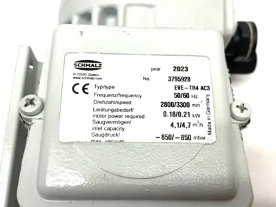 Used SCHMALZ DRY RUNNING VACUUM PUMP 2800/3300RPM Vacuum Pumps | Maverick Industrial Sales #1120156