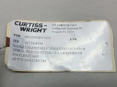 New | in-Stock FLEXITALLIC 0127308100 Industrial Controls Ohio US | Surplus Asset Holdings #1240658
