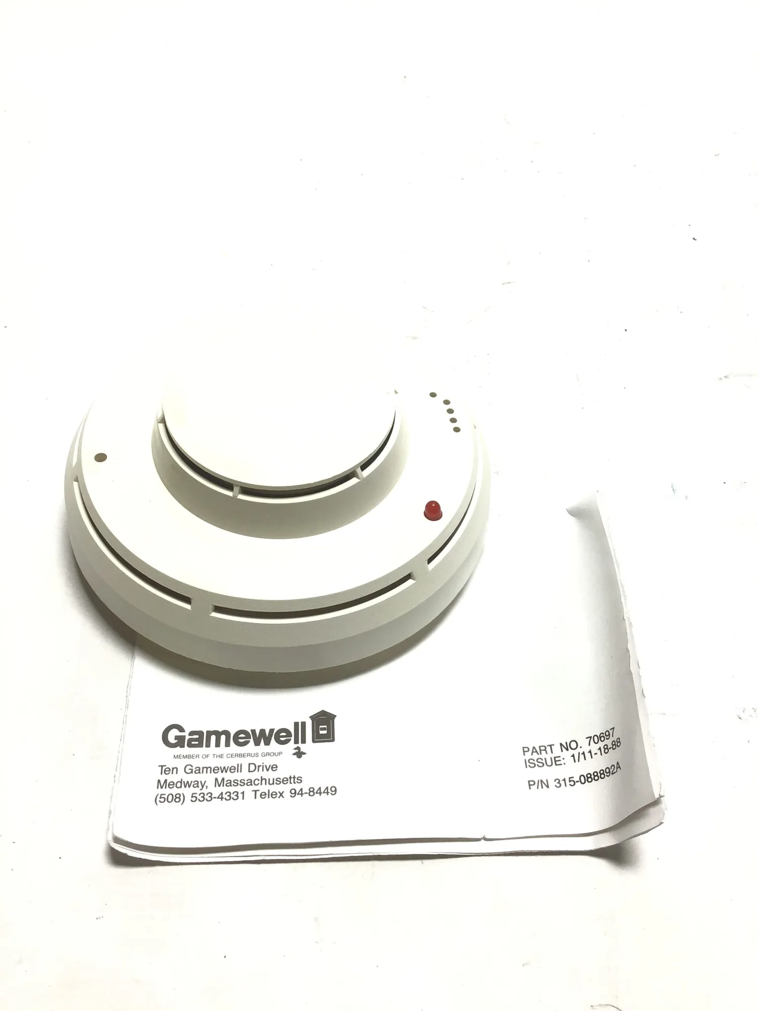 Gamewell 3315-088892A DI-3 Ionization Smoke & Fire Detector