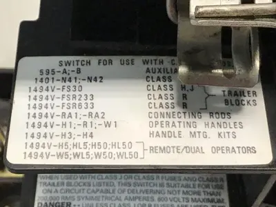 USED ALLEN BRADLEY 1494V-DS30 SER A