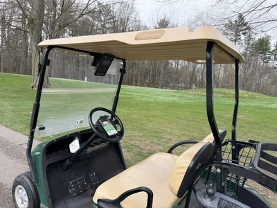 (1) 2015 E-Z-Go golf cart with a Kawasaki gas engine, does not include Club canopy, includes ball wa...