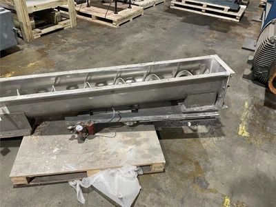80" L x 9" Dia. Olmarc Packaging Screw / Auger Conveyor
