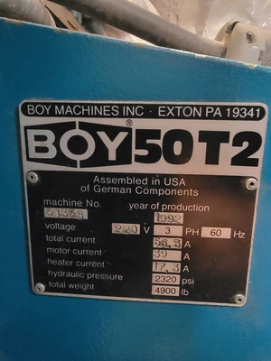 1992 BOY 50T2 Injection Molding Horizontal/Vertical | Machinery Network (7)