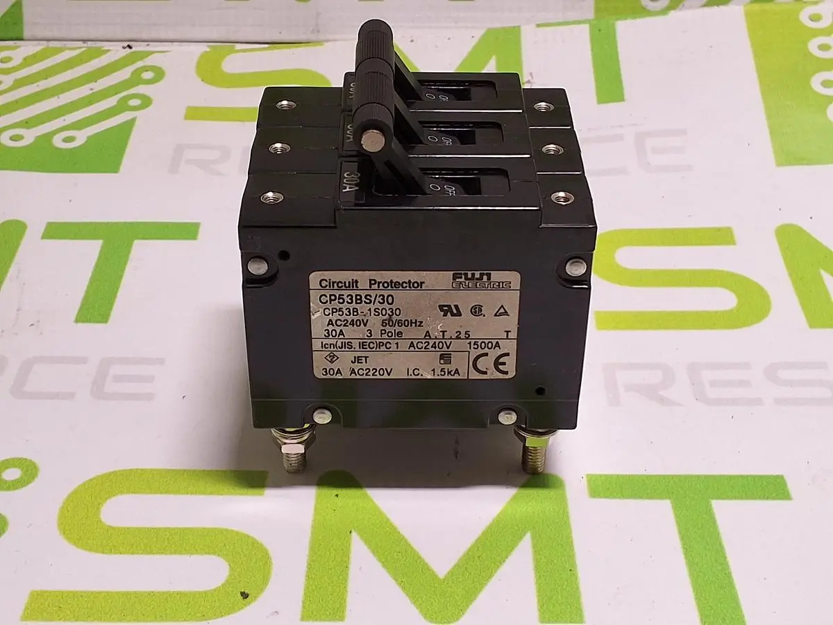 FUJI ELECTRIC CP53BS/30 CIRCUIT PROTECTOR CP53B-1S030 3 POLE 30A