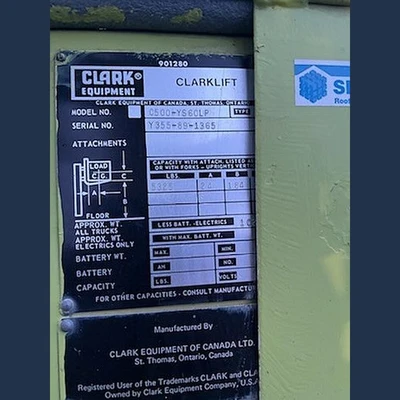 USED 1980 CLARK C500-YS60LP