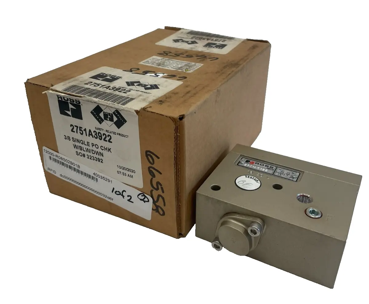 NEW ROSS 2751A3922 3/8 SINGLE PO CHECK W/BLOW DOWN