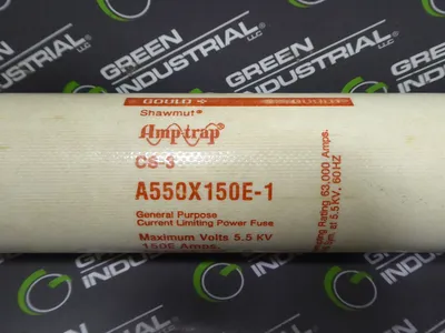 Gould Shawmut A550X150E-1 Amp-Trap Current Limiting Fuse 150E Amps 5.5kV Used