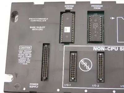 GE Fanuc IC693CPU323W Programmable Controller Base 10 Slot Rack Bus