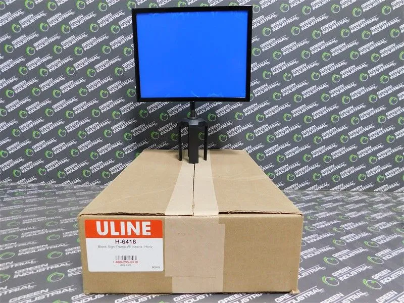 U-Line H-6418 Crowd Control Sign with Bracket 11" x 8-1/2" Blank Frame New