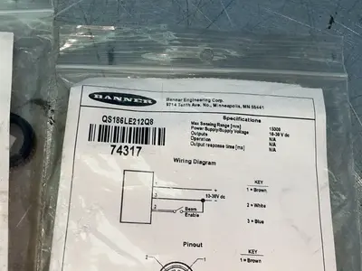 New | in-Stock BANNER ELECTRIC QS186LE212Q8 Photoelectric Sensors Ohio US | HGR 24 #1314225