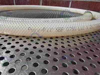 USED SAINT GOBAIN 20295863 SBP 0750 PURE FIT 96" HOSE W/ 3/4" SANITARY FITTING