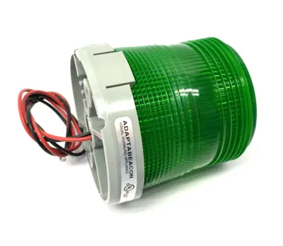 USED EDWARDS SIGNALING ADAPTABEACON STEADY-ON BEACON, GREEN, 24VDC