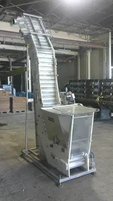 SPC8982  Elevator Fogg cap feed hopper elevator model VSE-18, Stainless Steel,  discharge height