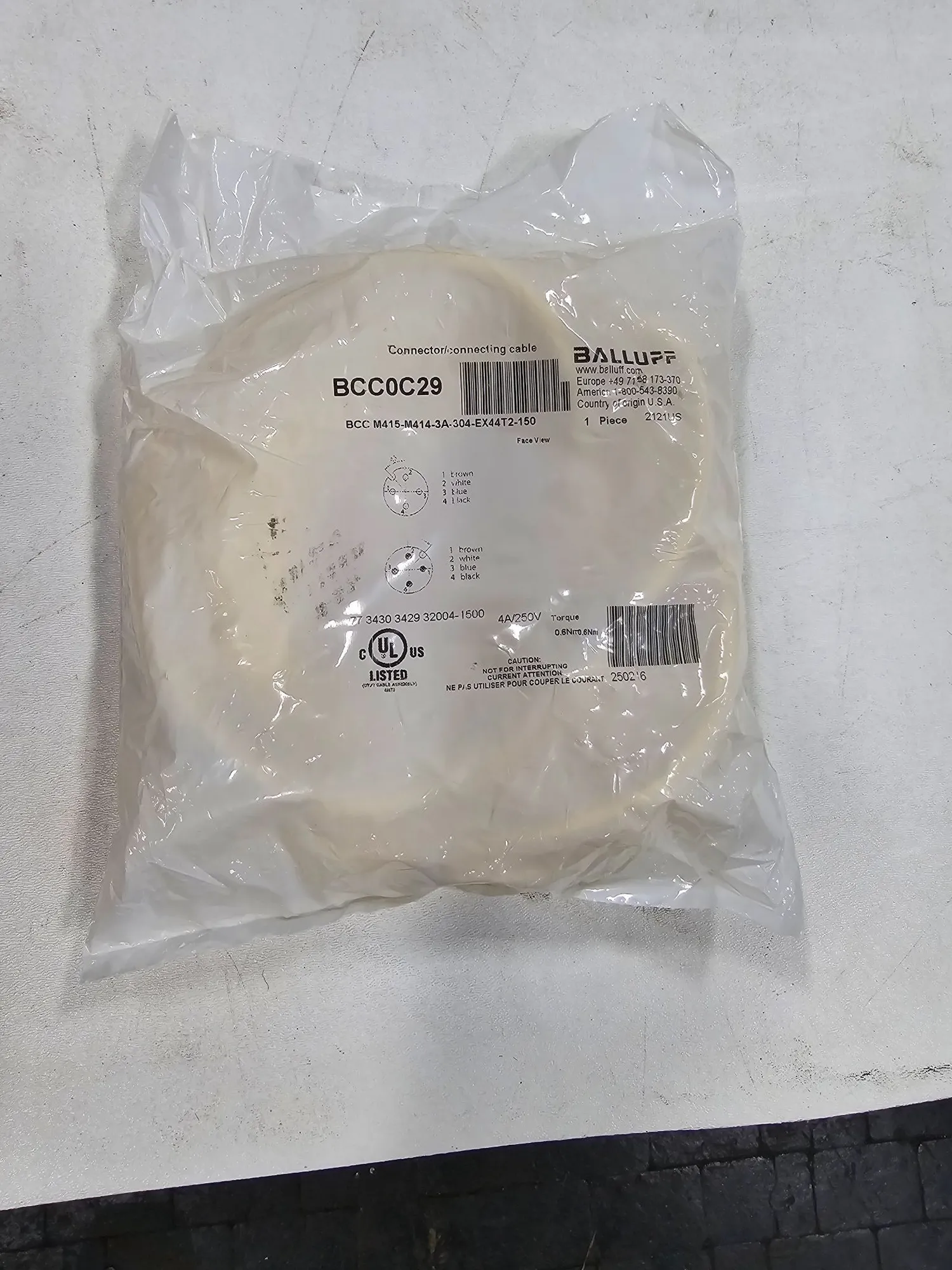 NEW BALLUFF BCC M415-M414-3A-304-EX44T2-150