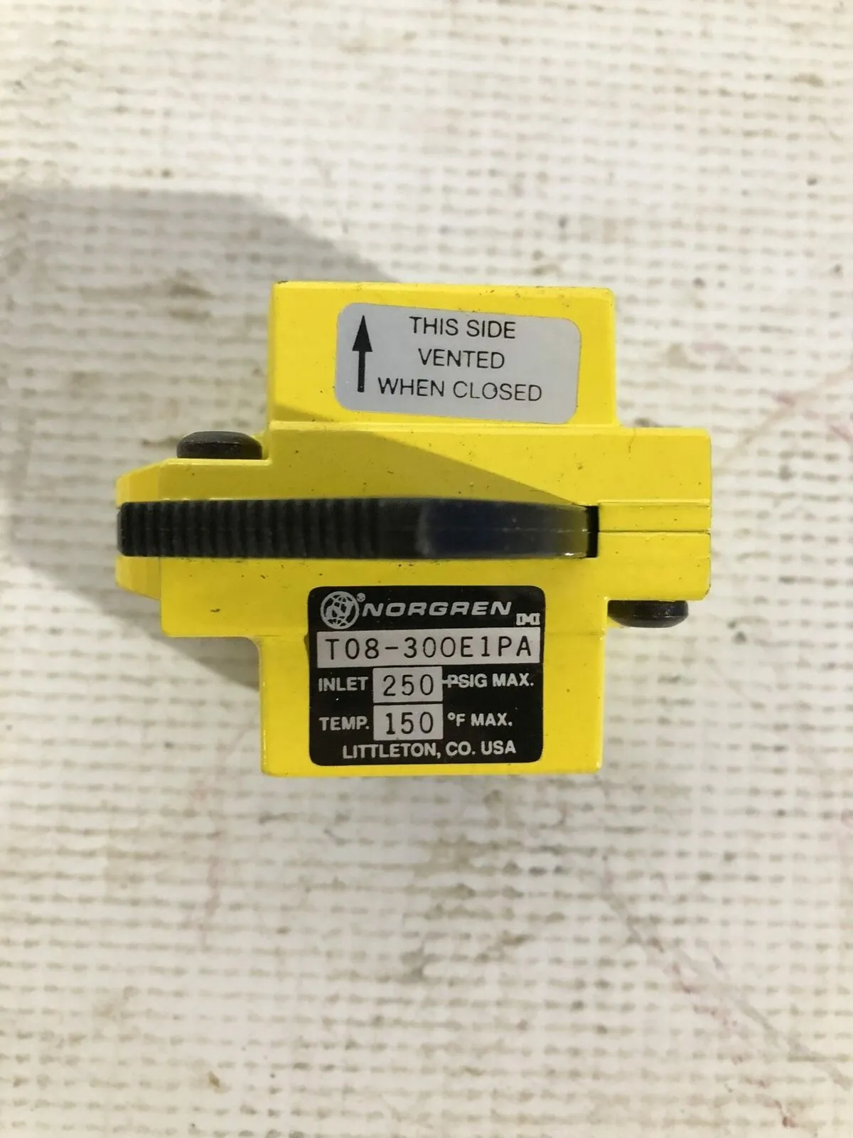 Norgren T08-300-E1PA Pneumatic Shut Off Valve 250PSI 150°F