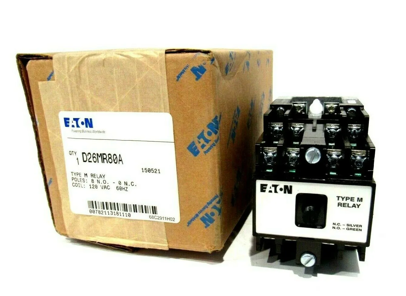 NEW EATON D26MR80A TYPE M RELAY