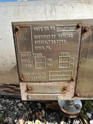 HARLISSSPECIALTIESCORP. _UNKNOWN_ Exchanger Tubular Alloy (0 - 399 sqft) ss, etc. | Perry Equipment (3)