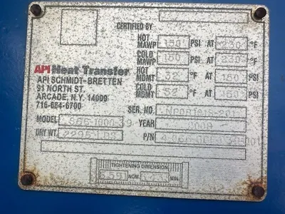 Used API SCHMIDT-BRETTEN Evaporation System Evaporators New Jersey US | Perry Equipment #123028