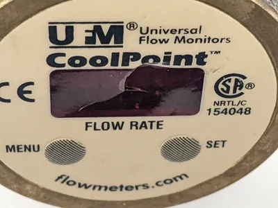 CP2 | Universal Flow Monitors  CoolPoint Vortex Shedding Flowmeter CRACKED DISPLAY - For parts or not working