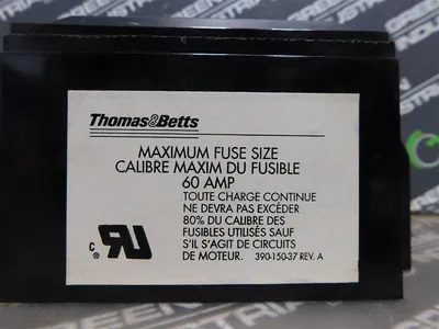 Lot of 5 Thomas&Betts C60-2-TB Dead Front Fuse Holders 60A 240VAC 125VDC 2P Used