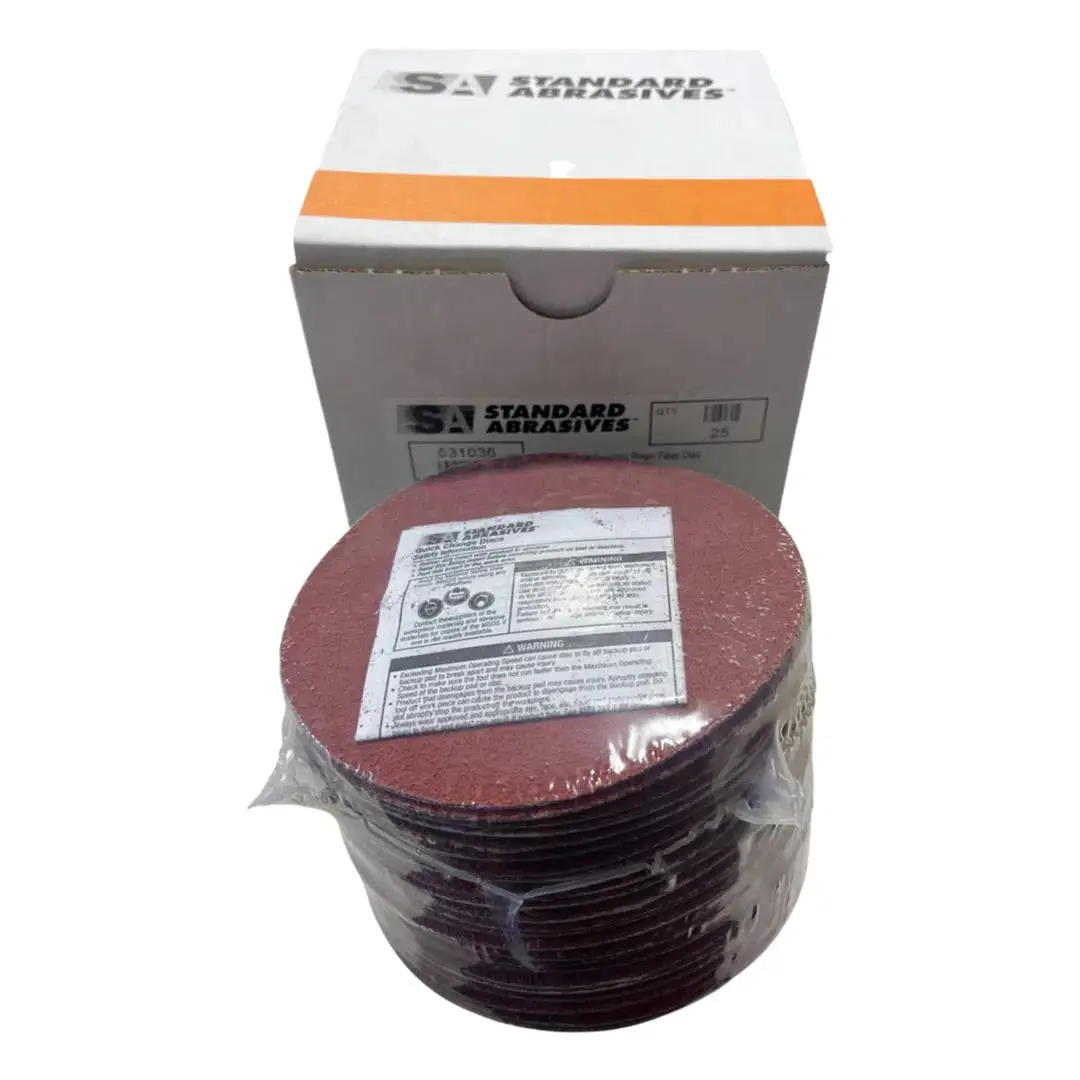 Standard Abrasives 4-1/2" Quick Change Ceramic Resin Fiber Disc 60 Grit 25 Pack