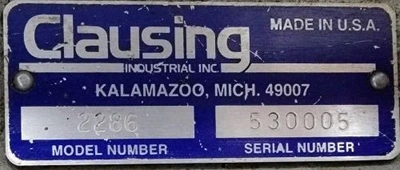 USED CLAUSING 2286